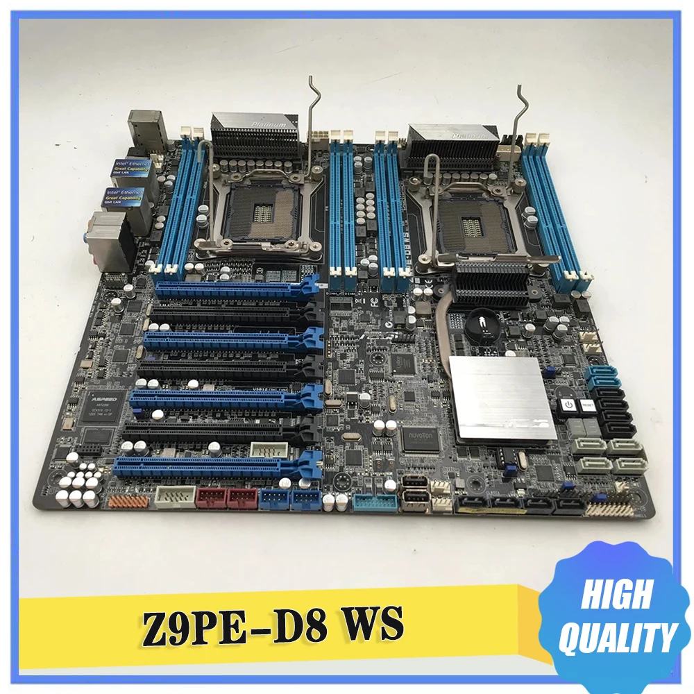 Server Motherboard Z9PE-D8 WS For Asus 14*SATA 7*PCI-Ee E5-2696 2680 V2 C602 LGA 2011 8×DDR3 DIMM EEB