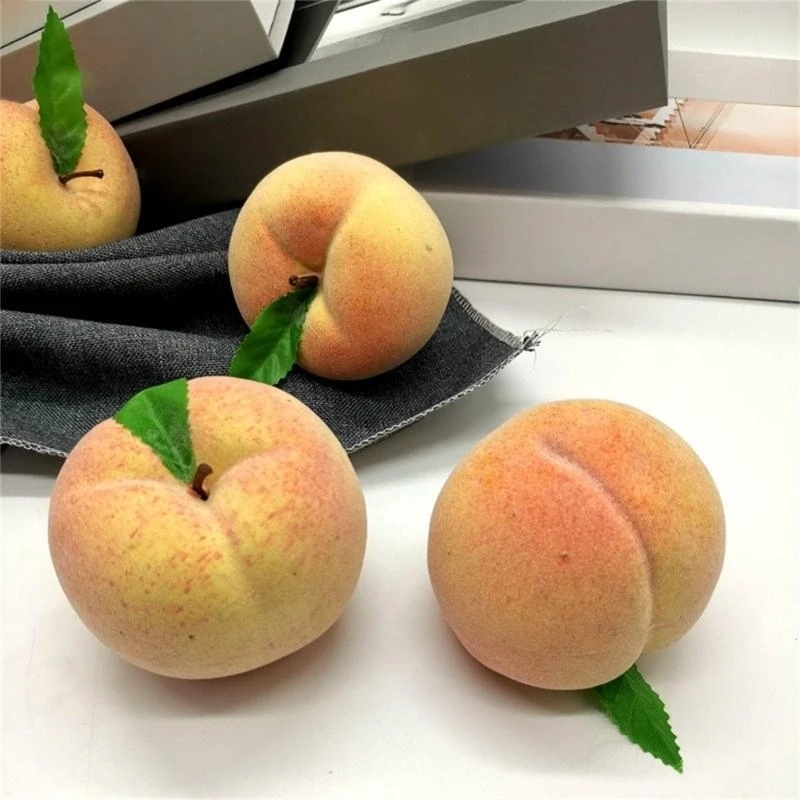 

6 шт., искусственный персик, имитация фруктов, пена, персик, реалистичные фрукты для кухни, 15UB