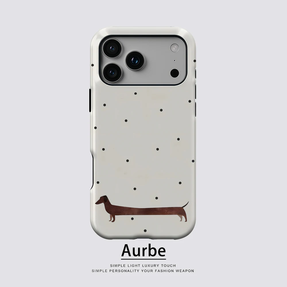 Dachshund & Dots for Magnetic Phone Case for IPhone 17 16 15