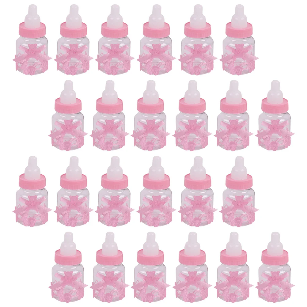 

24 pcs Shower Candy Boxes Bottles Shape Treat Containers Small Gift Storage Boxes Party Favors Gender Reveal Supplies