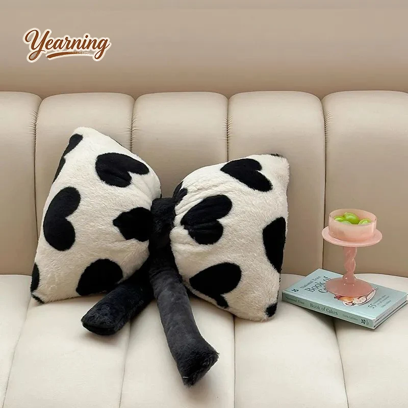 

Dopamine Rabbit Velvet Bow Pillow Cute Nap Pillow Car Bedhead Sofa Cushion Pillow