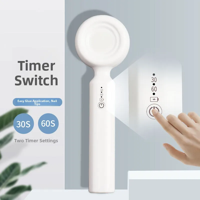 Portable Handheld Nail UV/LED Phototherapy Lamp Small Power Storage Style for Nail Glue Curing White Blue Light Nail Lamp