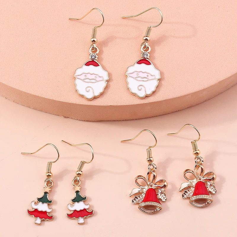 Modische Weihnachts-Ohrringe für Damen, Weihnachtsbaum-Hängeohrringe, Mädchen-Neujahrsfest-Schmuck, Geschenke – Detail 26