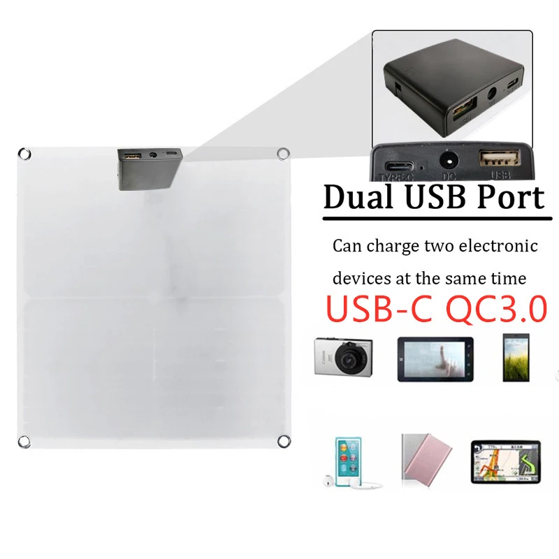 H-W 200W Solar Panel Kit Solar Panel High Efficience Travel & Phone Boat Portable 12V Battery Charger With Controller