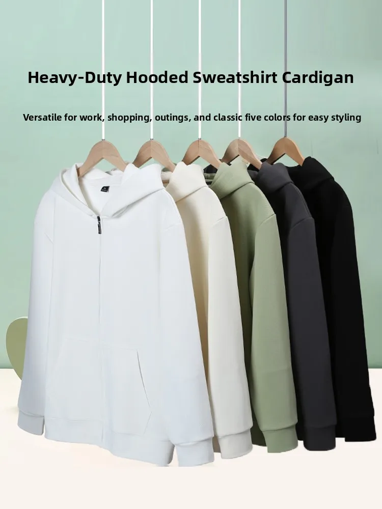 

Мужской утепленный кардиган с капюшоном, длинными рукавами, повседневный, универсальный, модный свитшот для осени