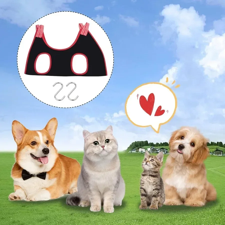 Dog Grooming Hammock Harness Pet Hammock for Grooming with 2 S Hooks Dog Sling Harness for CatsDogs Teeth Cleaning Shower il Cl