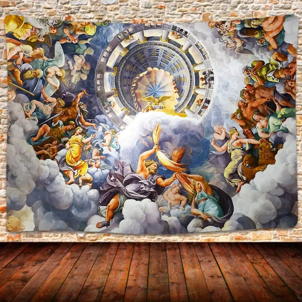 Greek Mythology Tapestry Artwork Wall Hanging Ceiling Fine Versailles Greek Mythology Tapestries Mattress Tablecloth Curtain