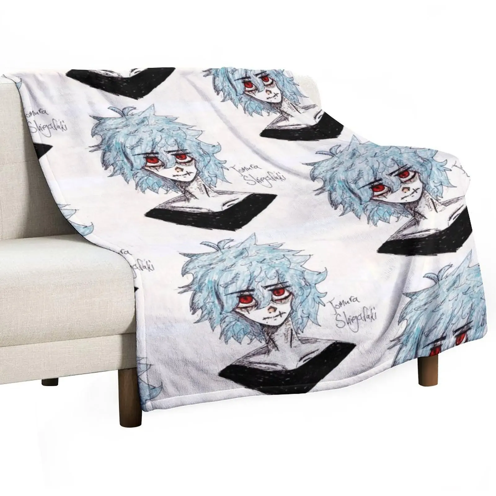 

Tomura Shigaraki Throw Blanket Flannel Fabric Bed Plaid Beach Blankets