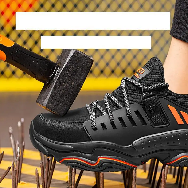 2023 Nieuwe Alle Seizoenen Veiligheidsschoenen Mannen Anti-Smashing En Anti-Piercing Werkschoenen Ademend Flyweave Sneakers sepatu Veiligheid