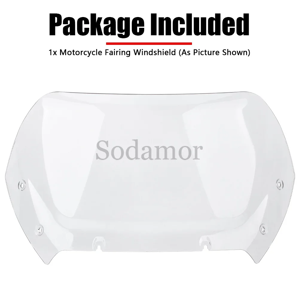 

12" Motorcycle Windscreens Wind Deflectors ABS Plastic Material Clear Fit For Harley Road Glide CVO/SE FLTRXSE 2023 2024-later