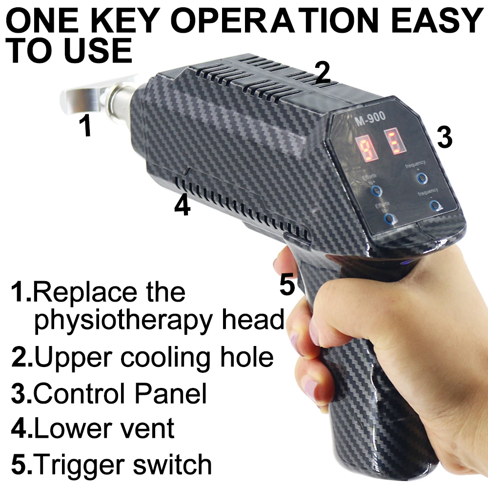 900N Electric Correction Gun Spinal Adjustable Massage Impulse Spine Cervical Massager Chiropractic Adjusting Tools 2024 New