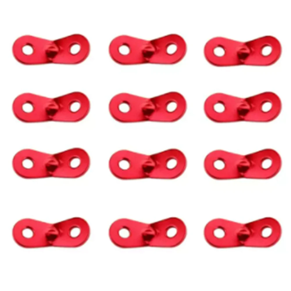 12 Pcs Aluminum Alloy Rope Adjuster Tent Tensioner 2 Hole Rope Adjuster for Tent Hiking and