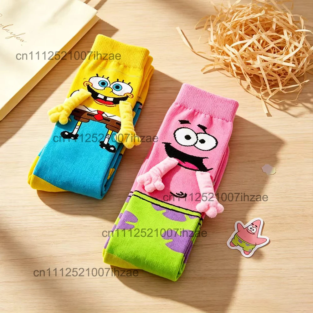Spongebob Fun Socks, weiche, süße, elastische, bequeme Stricksocken für den täglichen Gebrauch im Freien, Cosplay-Kleidungszubehör – Detail 1