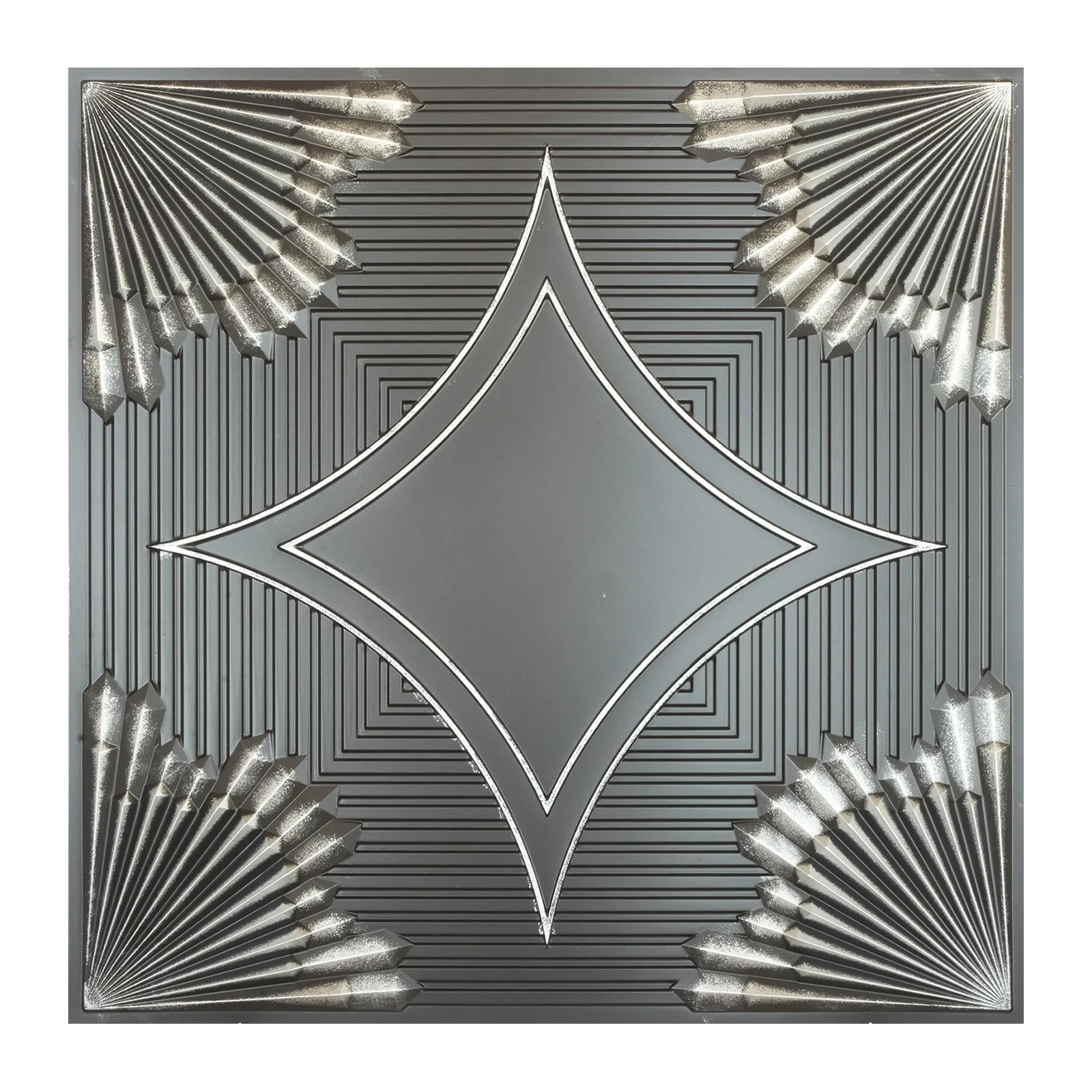 Pressed Tin ceiling tiles, Victorian style wall panels, for Nightclub 2'X2' Tiles PL81 Traditional silver 10tiles/lot