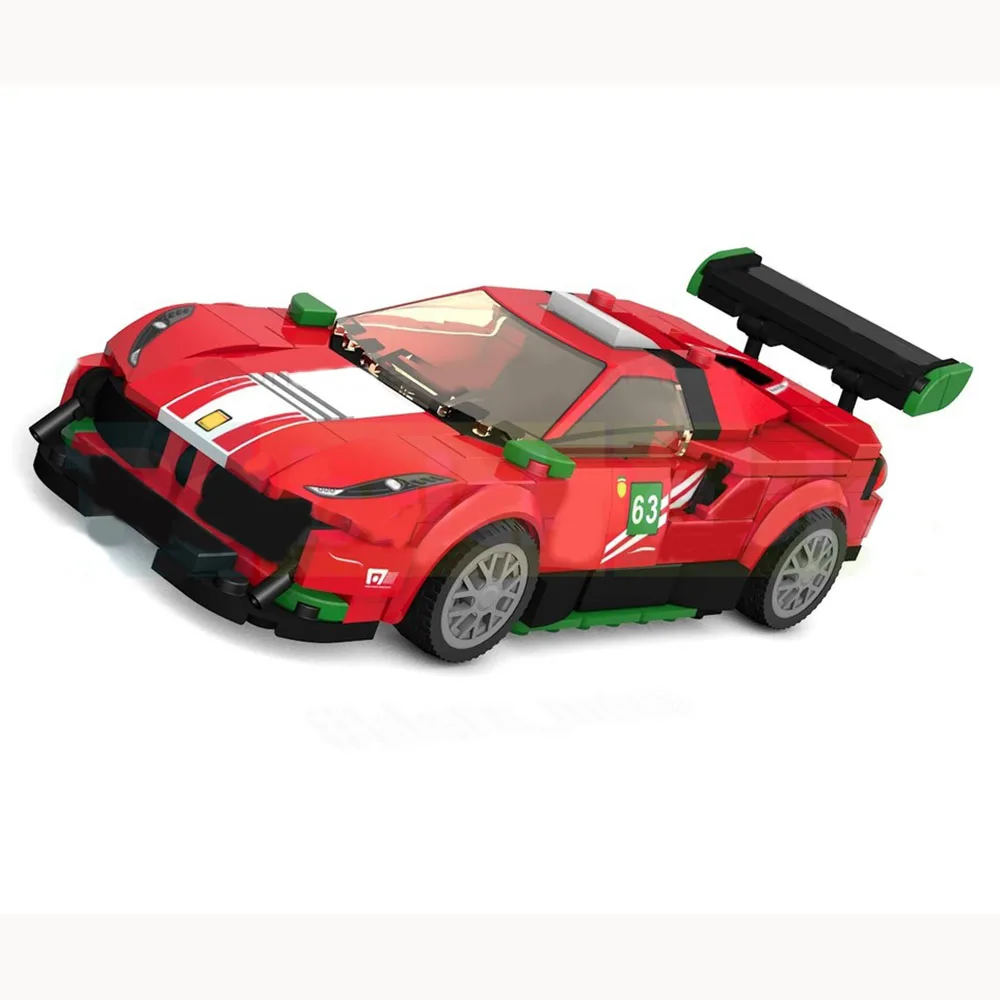 

MOC-Speed Champions Italy GT2 Racing Car Collection Custom Assembled Building Blocks Educational Toy Model Boy Holiday Gift