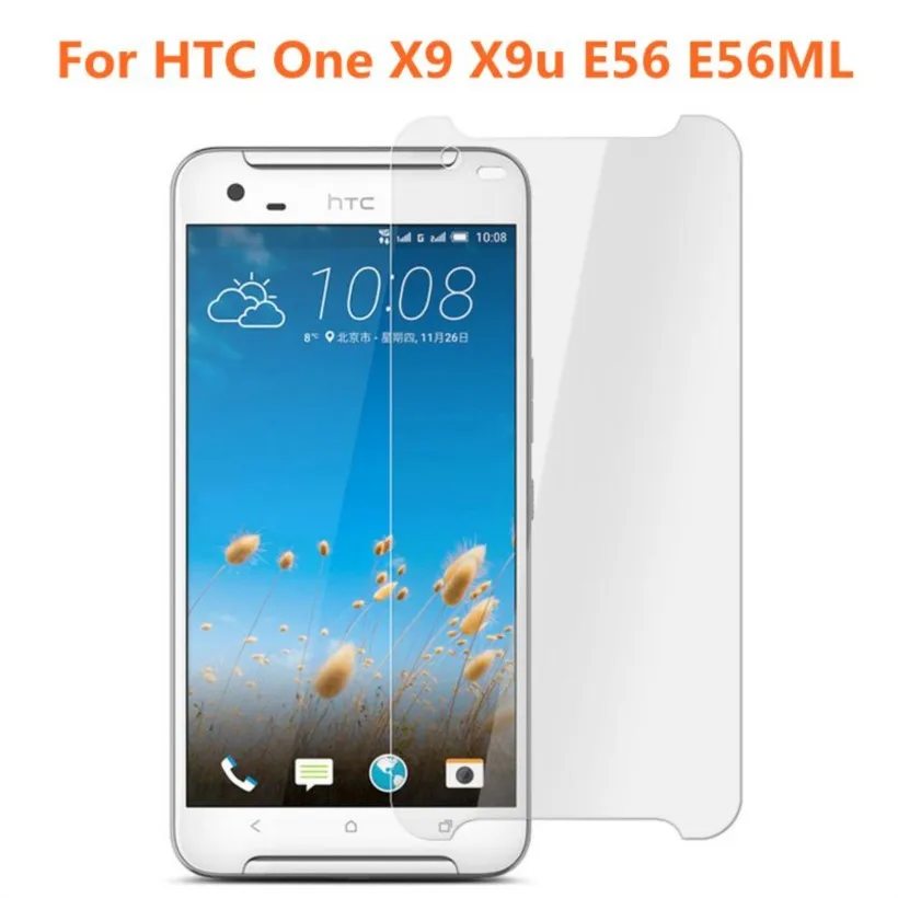 

for htc one x9 x9u tempered glass 9h original protective film explosion-proof screen protector guard on for htc e56 e56ml