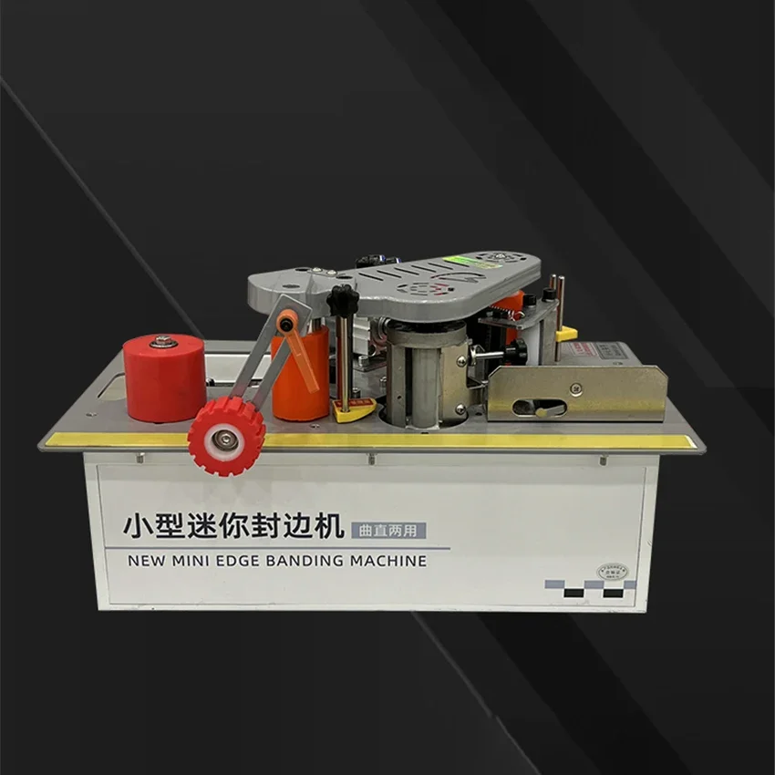 Mini Edge Banding Machine Woodworking Home Decoration Curved Straight Line Saw Bench Type Edge Banding Machine 220V 1200W 6-60mm