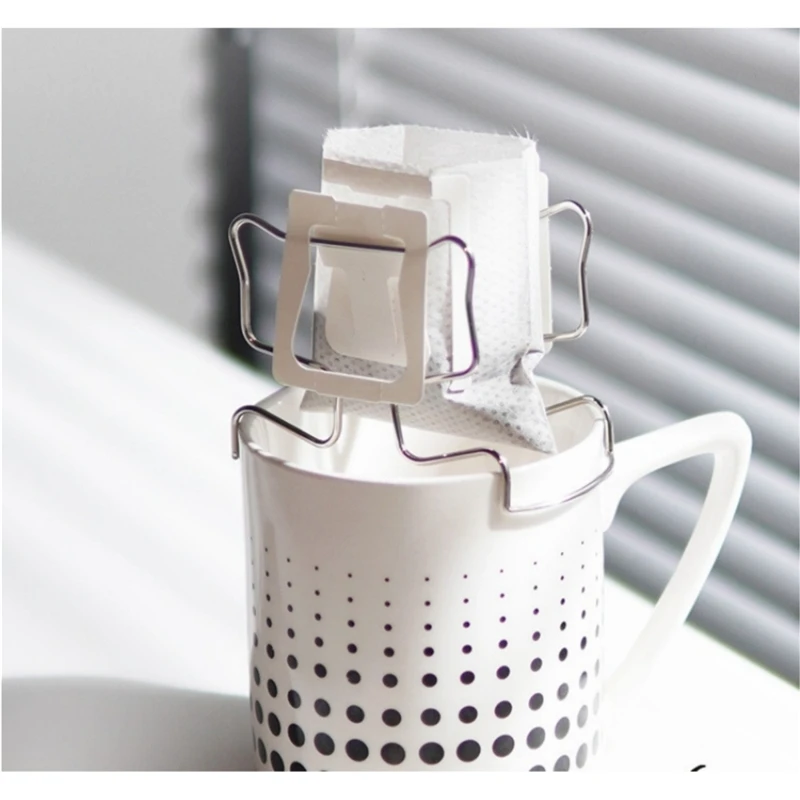 1PC Coffee Filter Holder Portable Reusable Outdoor Tea Filters Dripper Baskets Coffee Ear Drip Filter Paper Bag Shelf