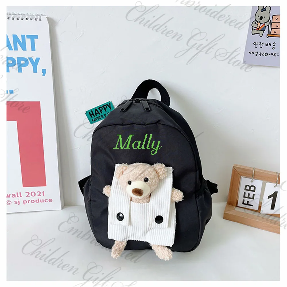 Customized Embroidery With Name /text Backpack Cute Cartoon Animal bag Kids bag。Gift idea for birthday  party  back school gift