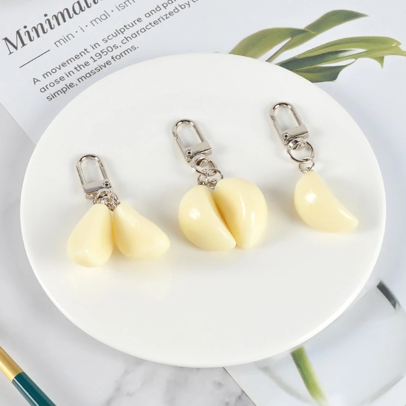 

Imitation Pendant Garlic Keychain Mini Dangler Delicious Keyring Dropshipping