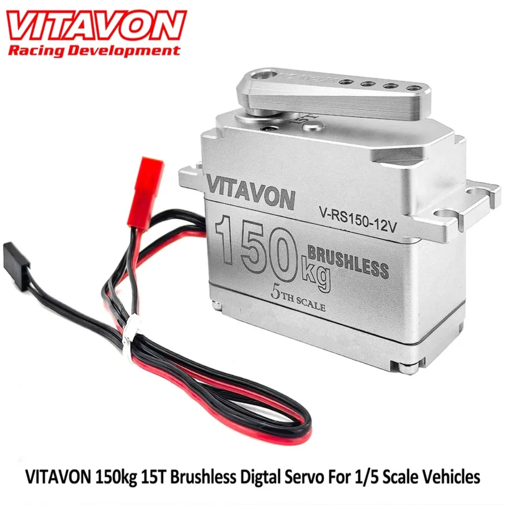 

VITAVON Servo150kg15T Brushless Digtal Servo Gear Steering Brushless Servo Metal Gear Waterproof Brushless Servo For RC 1/5 Car