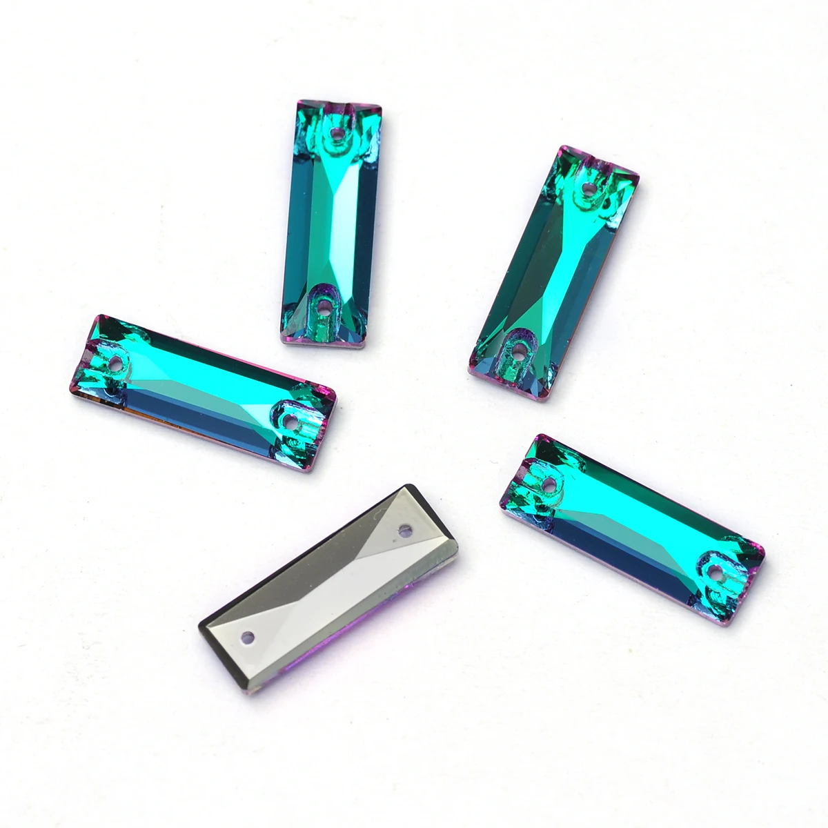 Pubrilex Emerald Vitrail Drop Cosmic Xirius RIVOLI Glas-Aufnähsteine Hochwertige Kristalle zum Nähen für Kleidung und Kunst – Detail 10