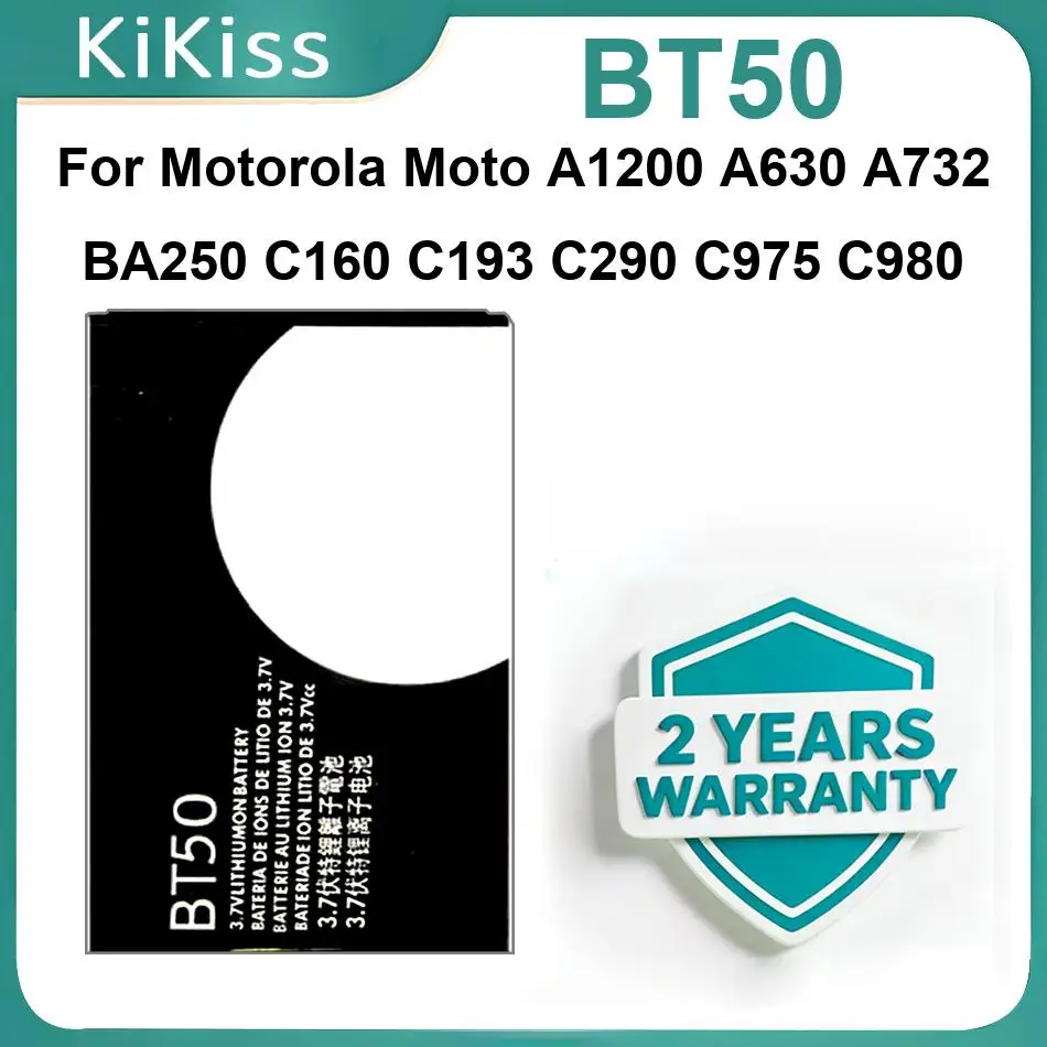 

Аккумулятор для мобильного телефона BT50 для Motorola Moto A1200 A630 A732 BA250 C160 C193 C290 C975 C980, новые батареи