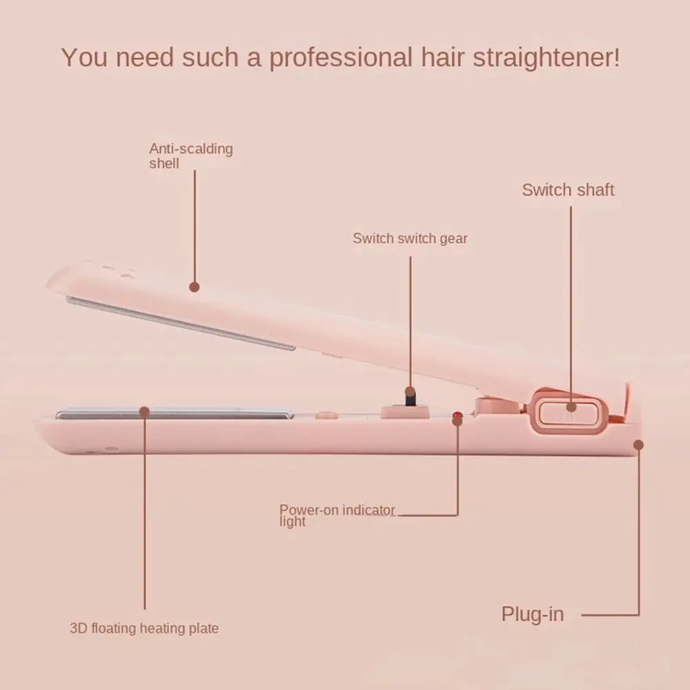 

Мини-стайлер 2-в-1: профессиональная плойка для завивки и выпрямления волос с USB-питанием