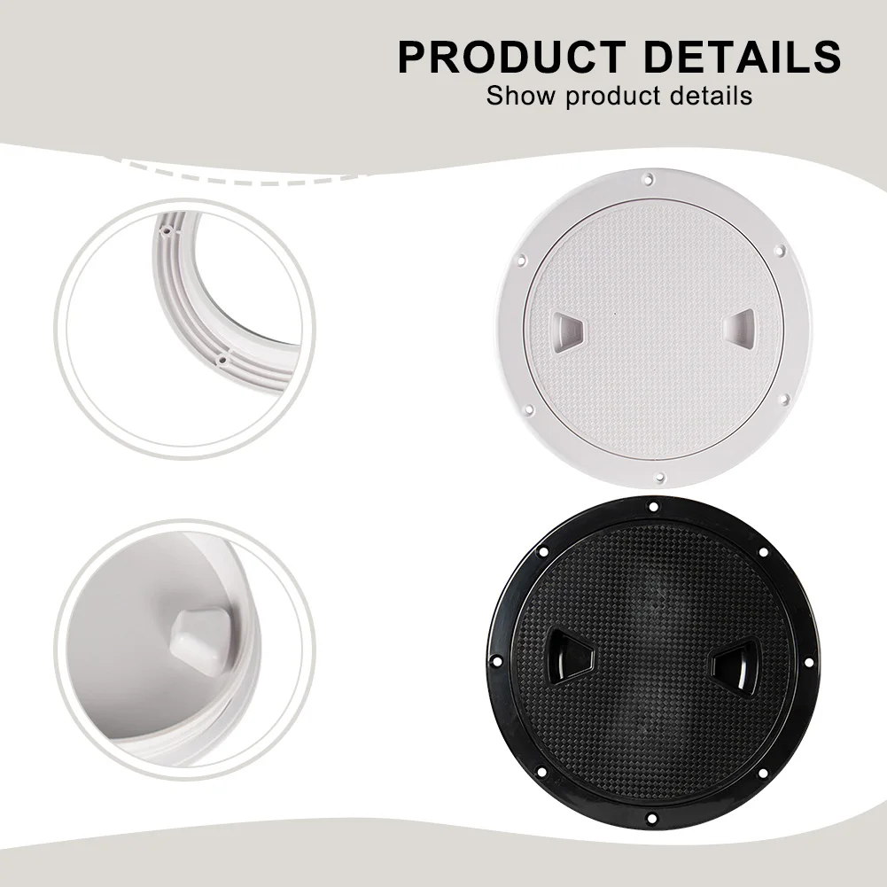 8 Inch ABS Plastic Slip Deck Inspection Hole Cover For Yacht Hatch For Access Port Marine Boat Maintenance Tool