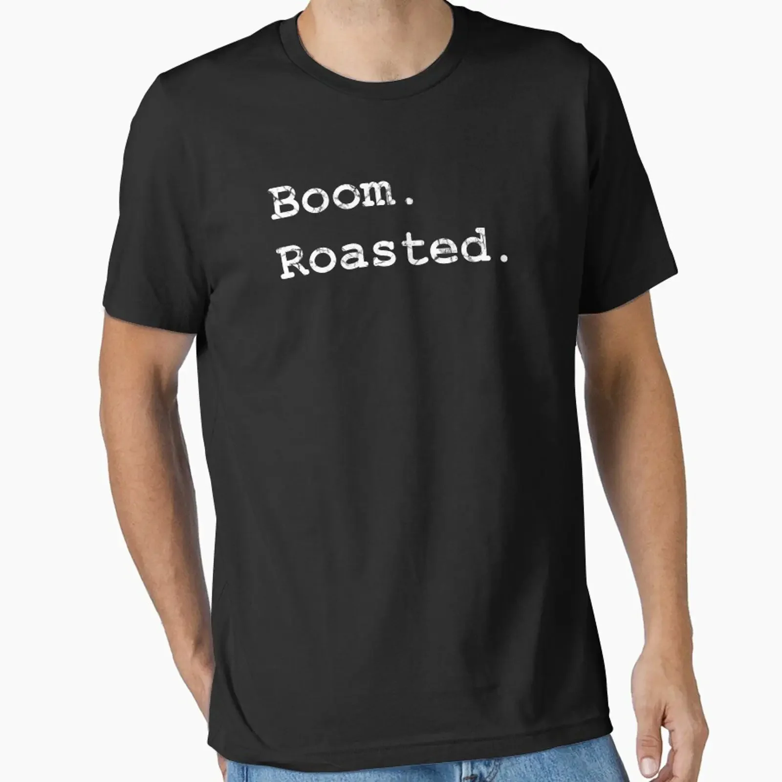 Boom Roasted Essential T Shirt vintage Washed Stylish Versatile fashion homme Comfortable Breathable streetwear graphic