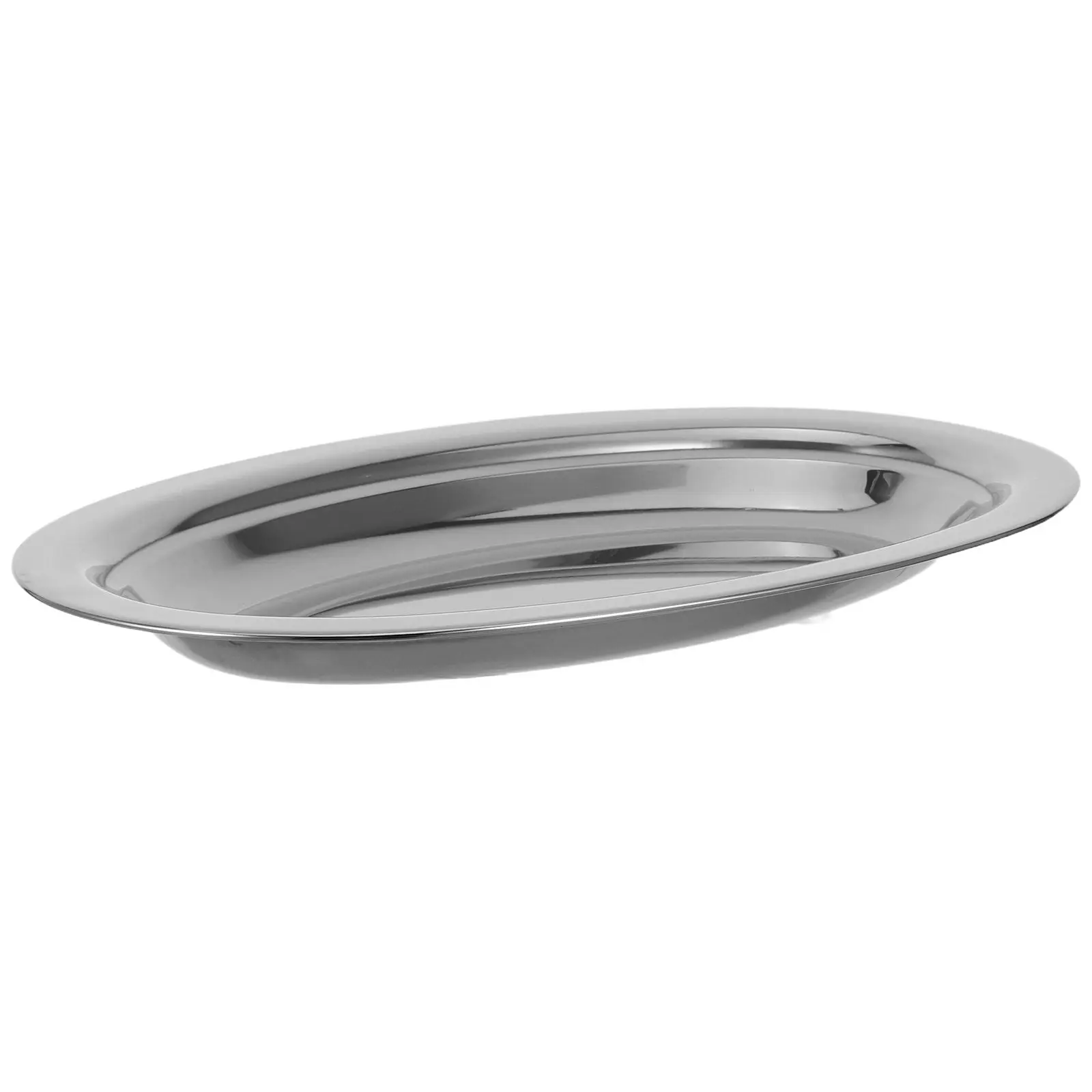 Food Grade Stainless Steel Oval Plate Heat Resistant Multi Purpose Steaming Serving Dish for Fish Rice Noodle Rolls Fruit