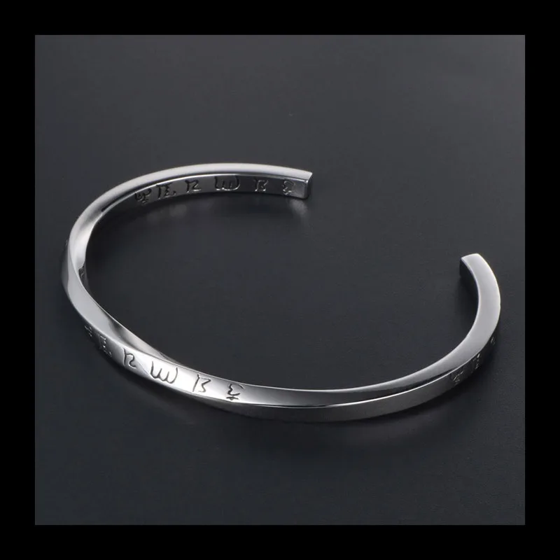 الملحقات، أزياء سوار التيتانيوم الصلب، سوار تعويذة الرجعية ستة أحرف، مصنع المصدر SZ043