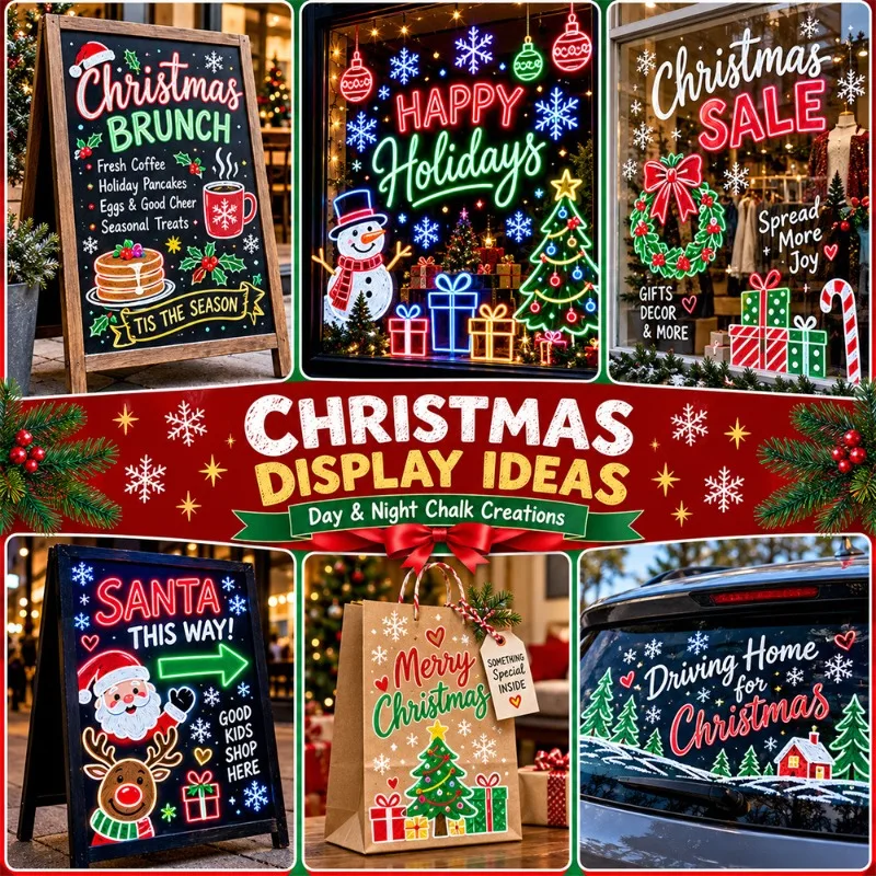 Christmas Erasable Glass Graffiti Pen Glass Door Writing Pen Atmosphere Decoration Chalk Ceramic Mirror Message Pen for Home
