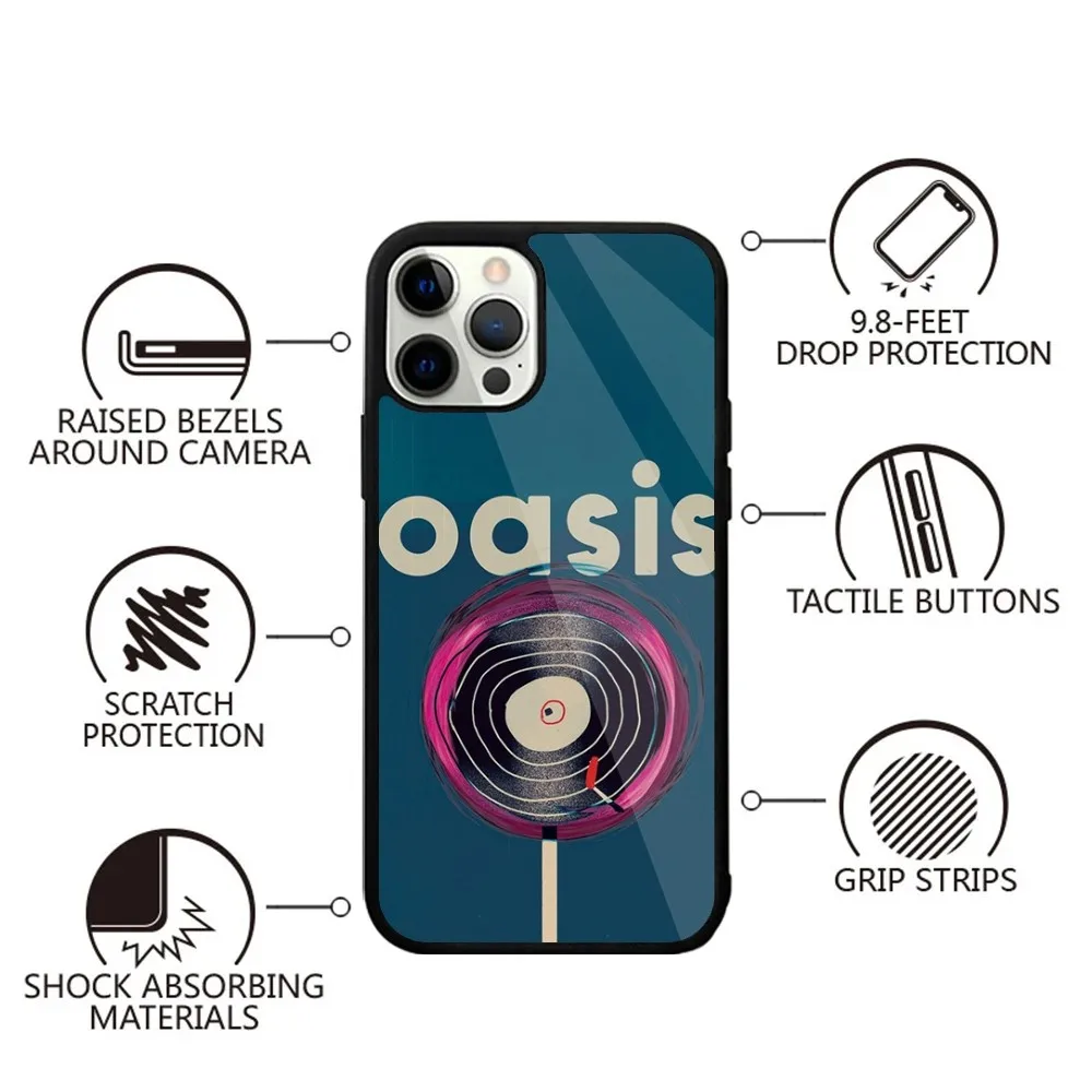 O-Oasis-s B-Band Phone Case For iPhone 15,14,13,12,11,Plus,Pro,Max Mini Magsafe Magnetic Wireless Charging