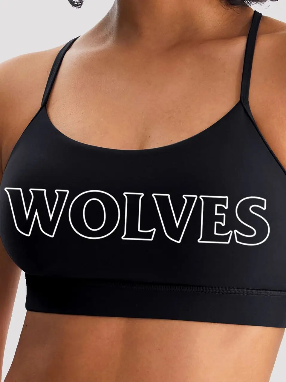 Wolves Bras Sports Mujer Gym Sexy Women Halter Top Tight Stretch Sports Underwear Elastic Gym Wear Fitness Bra