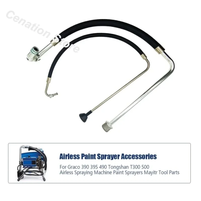 Stainless Steel Suction Tube Reflux Line Airless Paint Sprayer Accessories For Graco 390 395 490 Tongshan T300 500 Paint Sprayer