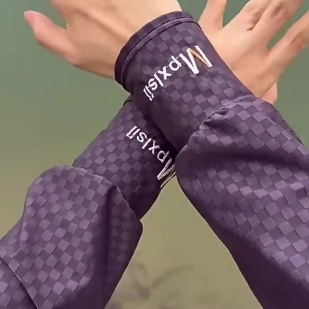 حماية الذراع قابلة للتنفس، أكمام طويلة من الحرير الجليدي، أغطية ذراع مرنة واقية من الشمس، أكمام ثلجية شبكية، قفازات ركوب الدراجات في الهواء الطلق #3