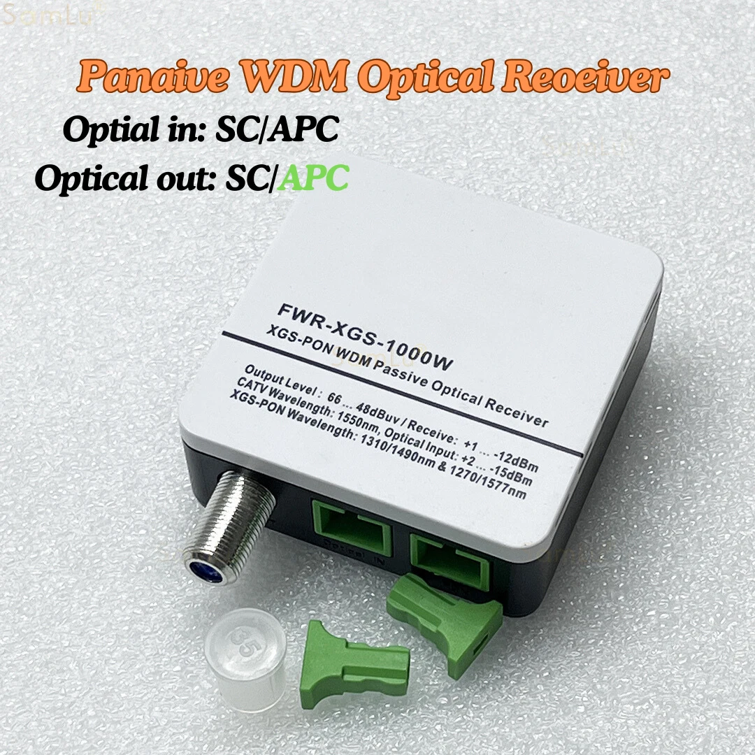 Mini CATV Optical Receiver Fiber Optical WDM Node RF Converter Triplexer Minimode Indoor AGC 1310Nm/1490Nm/1550Nm Without