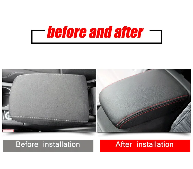 Neue PU Leder Auto Armlehne Box Center Konsole Deckel Armlehne Abdeckung Auto Zubehör Für VW Volkswagen Golf 6 MK6 2009-2012 – Detail 2