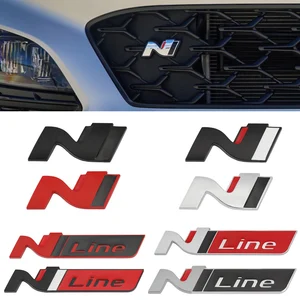 FRONT GRILH LOGO CAR, N EMPLAMMA EMPLAMM, DECALKE FOR HYUNDAI I20, I30, KONA, TUCSON, SONATA, ELANTRA, VELUSTER, FENDER Main Main Sales Hyundai - №1