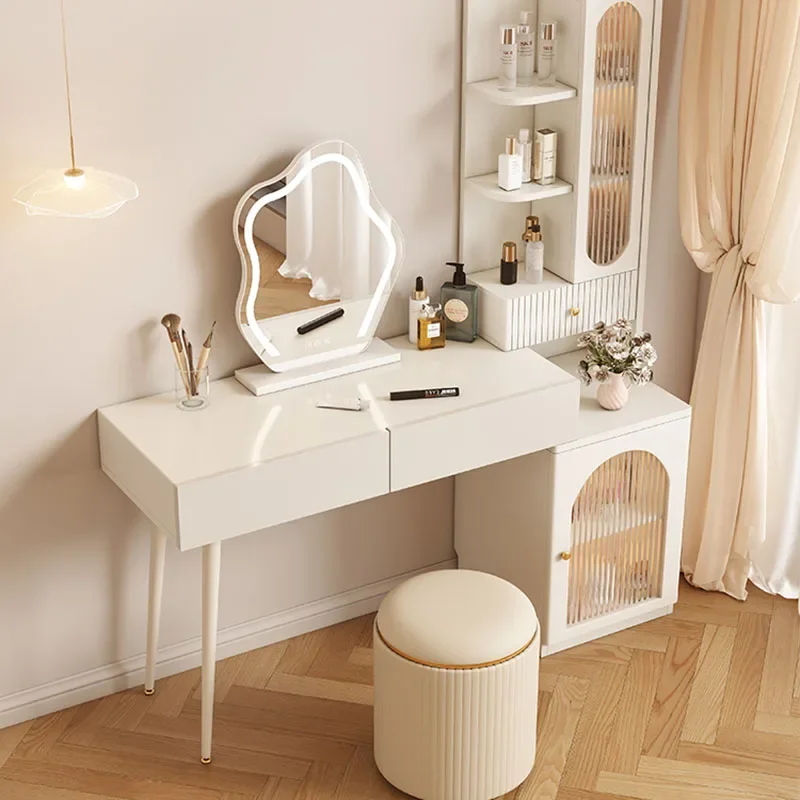 Tocador moderno De lujo para niñas, mueble multifuncional De estilo nórdico para dormitorio, cajón De almacenamiento