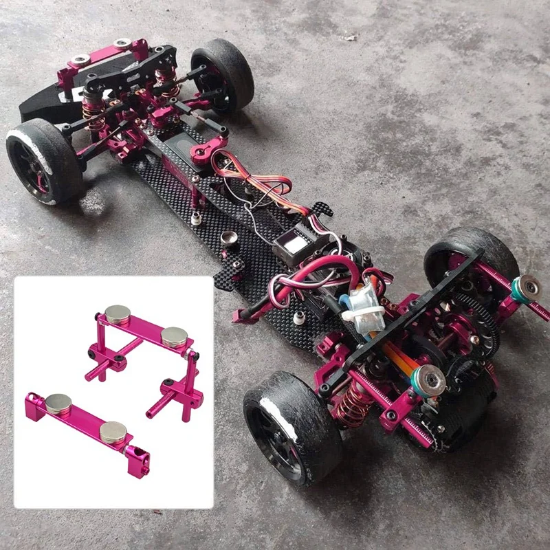 Magnet datar untuk Kit dudukan cangkang badan mobil RC untuk Tamiya TT01 TT02 HPI Sakura 1/10 mobil balap RC mobil tur