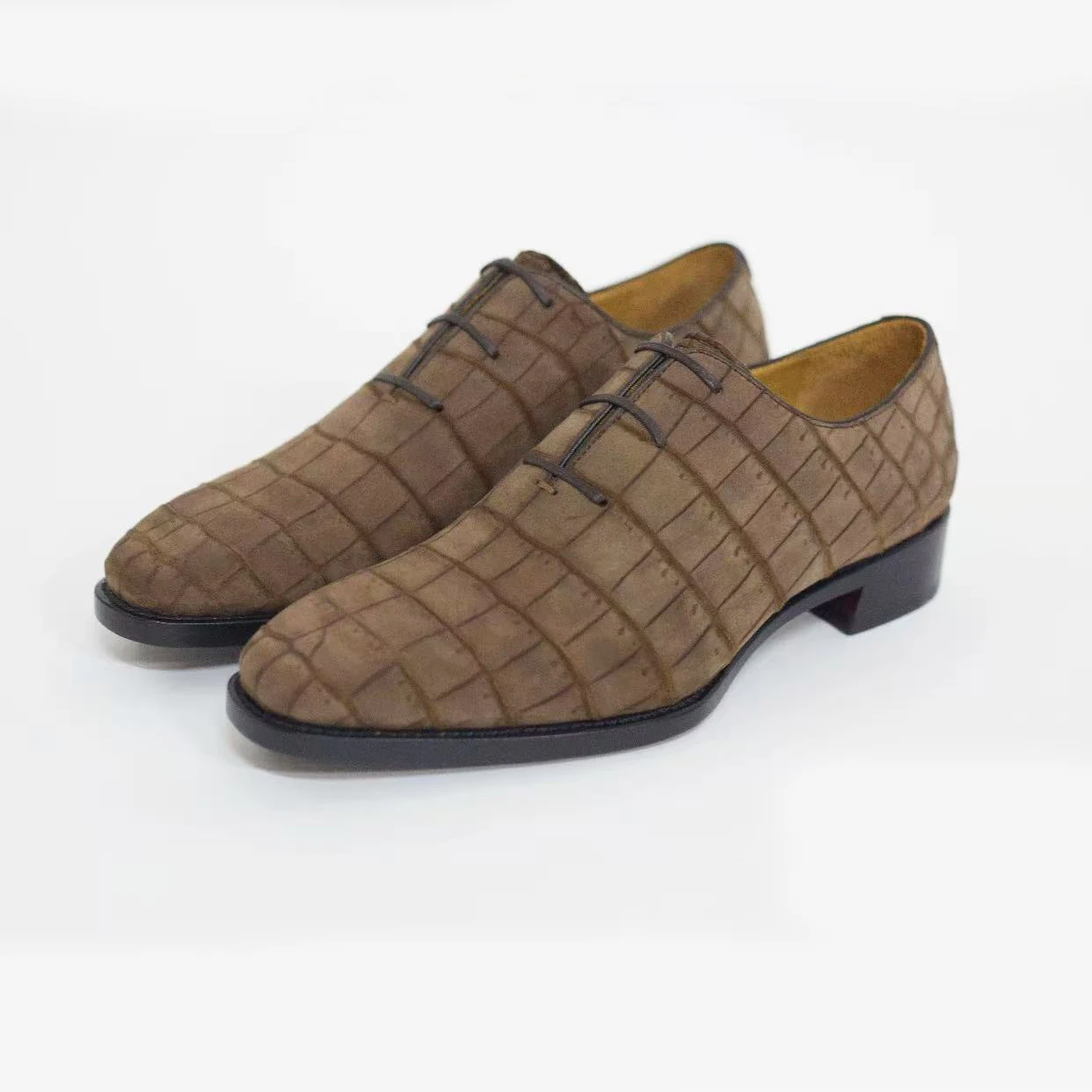 sanyeshechiping new men dress shoes male crocodile shoes coffee matte wedding office business