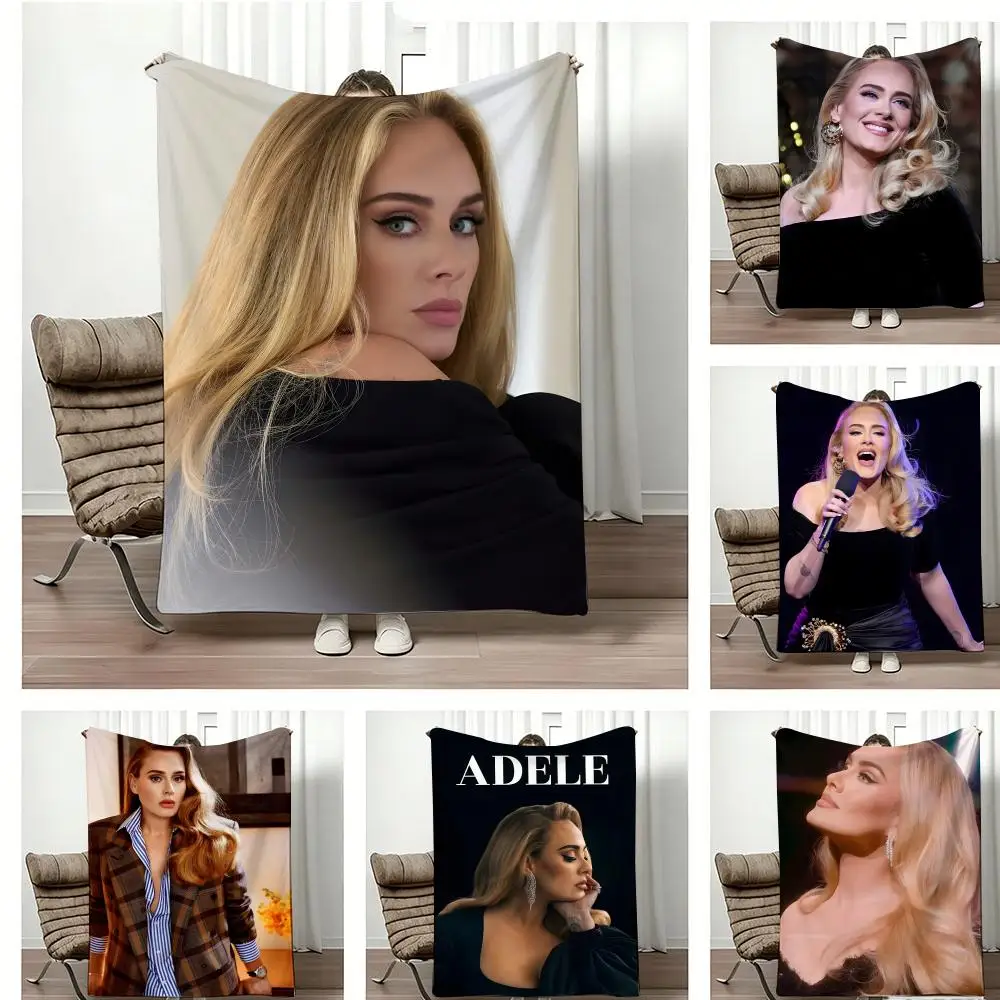 Popular Singer A-Adel-eS Throw Lightweight 240g Flannel Blanket Soft Skin-friendly for Summer Cooling