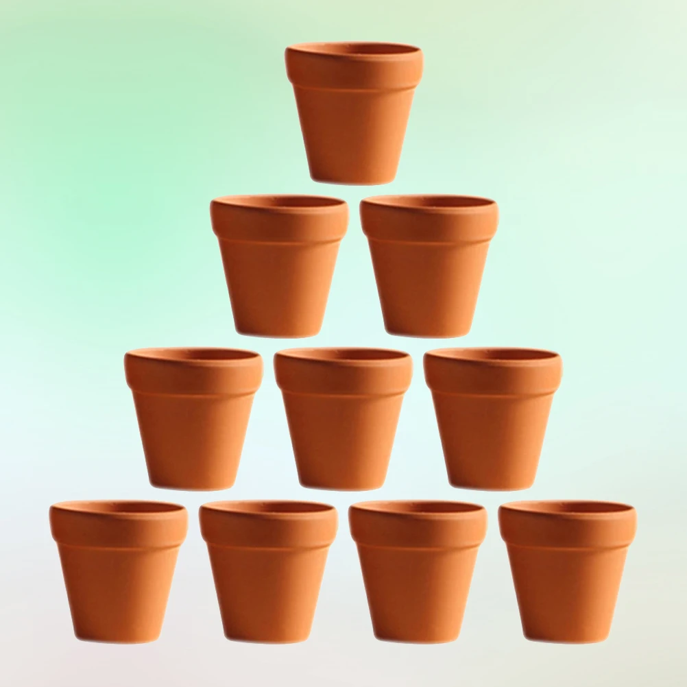 

20Pcs Small Red Ceramic Flower Pots Terracotta Clay Planters Drainage Holes for Succulent Plants Seedlings Crafts Wedding Baby