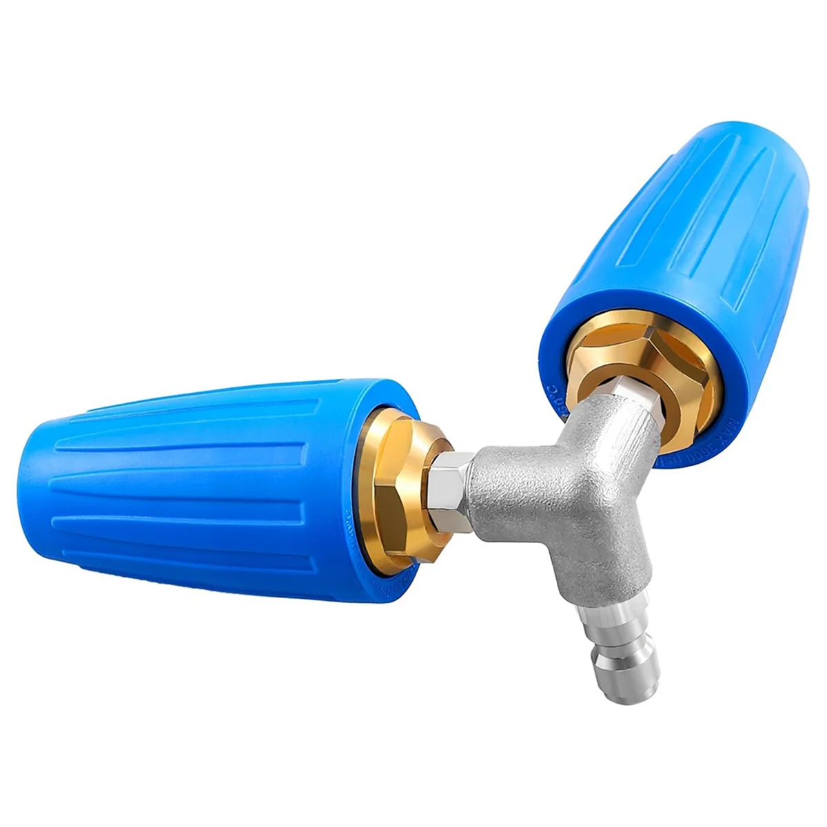 A72P Pressure Washer Gutter Attachment, Dual Turbo Nozzle Pressure Washer with 1/4 Inch Quick Connector, 4000 PSI