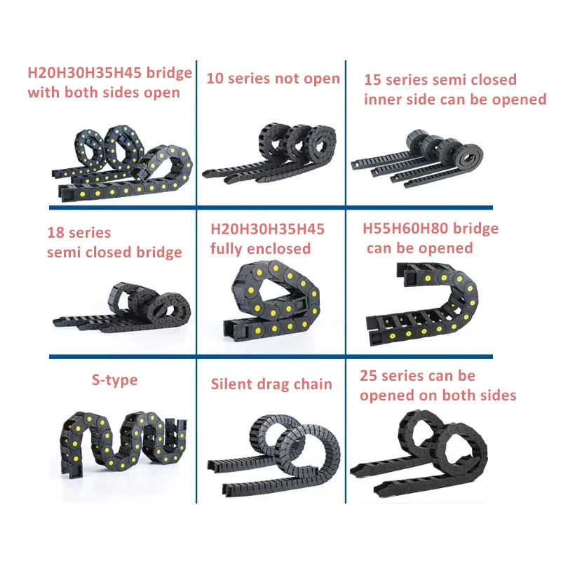 One Meter Bridge Brag Chain 10 Series Or 15 series Or 18 series Integrated Or Semi Enclosed Made Of Nylon Or Plastic Material