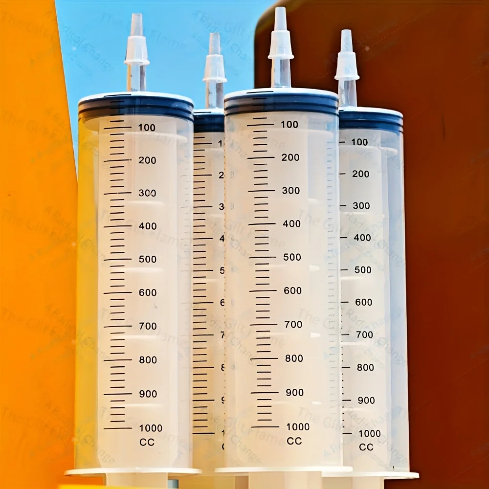 1000ml Großes Spritzen-Set, für Wissenschaftslabore, Flüssigkeiten, Pflanzenbewässerung, Tinte, Wasserwechsel im Aquarium, Fütterung großer Tiere – Detail 3
