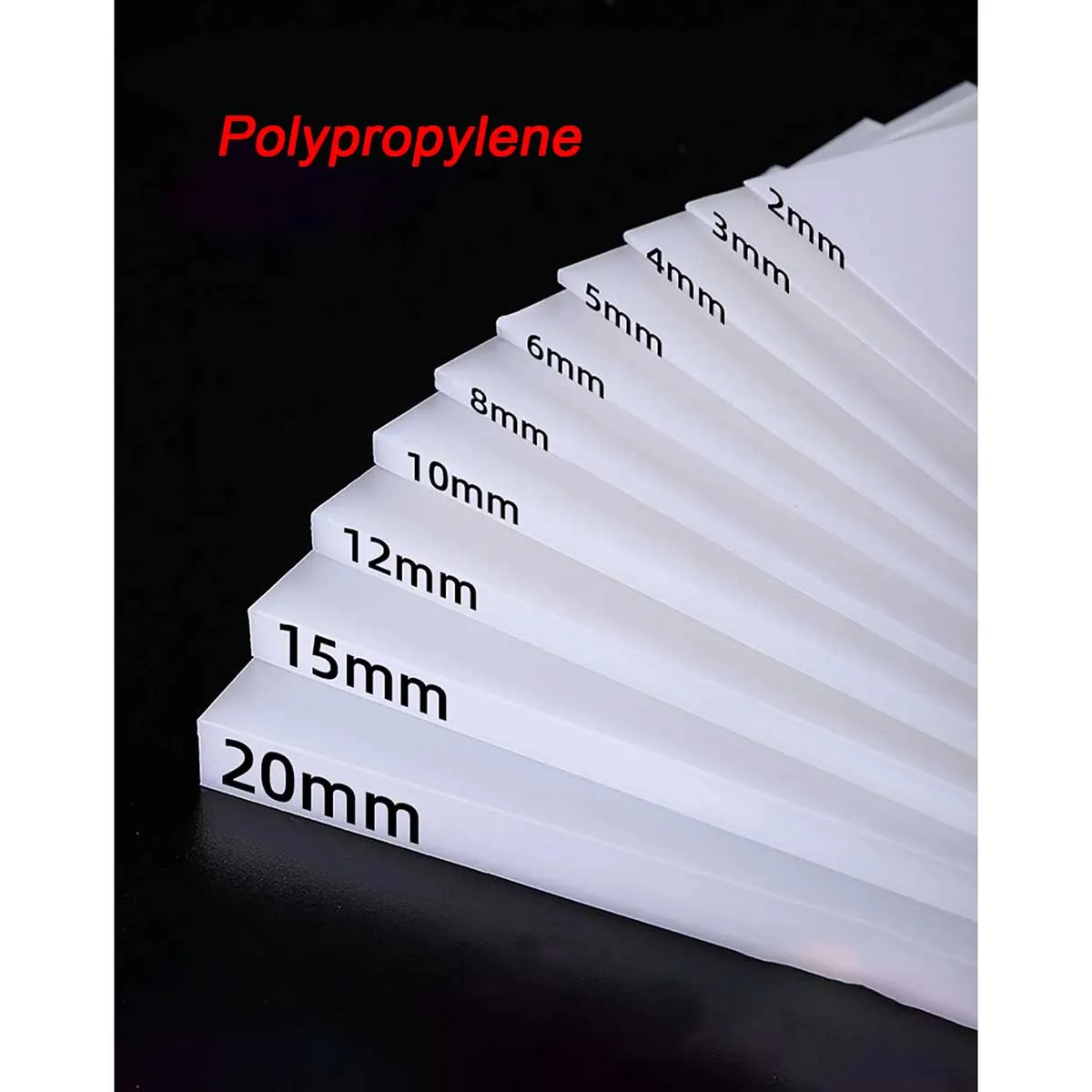 Guangluo White Polypropylene Board Thickness 2-10mm 100x100 100x200 150x150 200x200 210x297mm Food Grade Pp Plastic Board