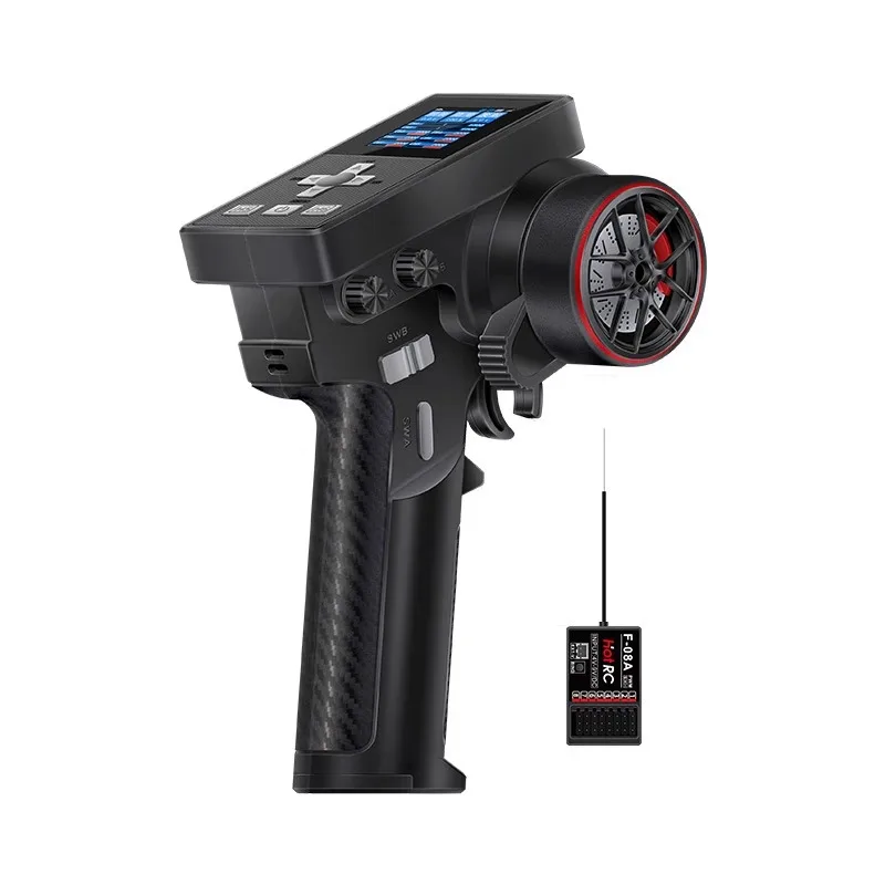 Hotrc Nuovo Ct-8b Ricevitore telecomando schermo a colori a otto canali Modello Rc Auto da arrampicata Carro armato telecomandato Regalo di compleanno